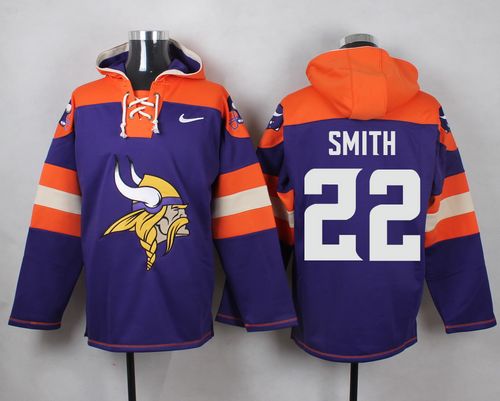 Nike Vikings #22 Harrison Smith Purple Player Pullover NFL Hoodie - Click Image to Close